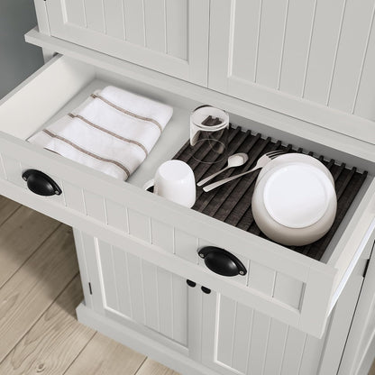 ARTPOWER 72" Tall Kitchen Pantry Storage Cabinet with Drawer and Adjustable Shelves, Pantry Cabinet