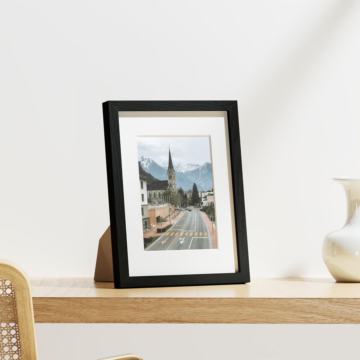 Vittanly 8.5x11 Picture Frames Set of 9, Shatter Resistant Plexiglass, Display 6x8 Pictures with
