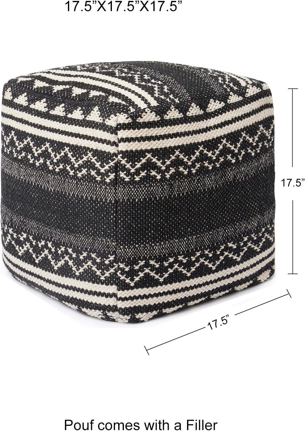 REDEARTH · Tufted Pouf Ottoman with Filler Textured Storage Cube Bean Bag Pouffe Footrest for