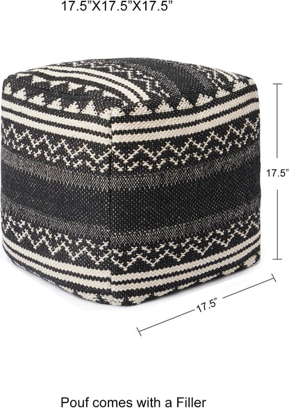 REDEARTH · Tufted Pouf Ottoman with Filler Textured Storage Cube Bean Bag Pouffe Footrest for