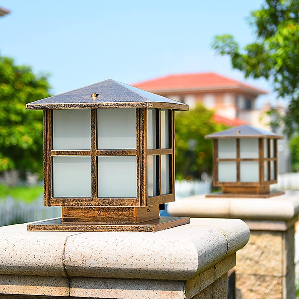SLAWA Outdoor Post Lights Fixture, Modern Yard Entry Outdoor Column Lights with Aluminum Housing
