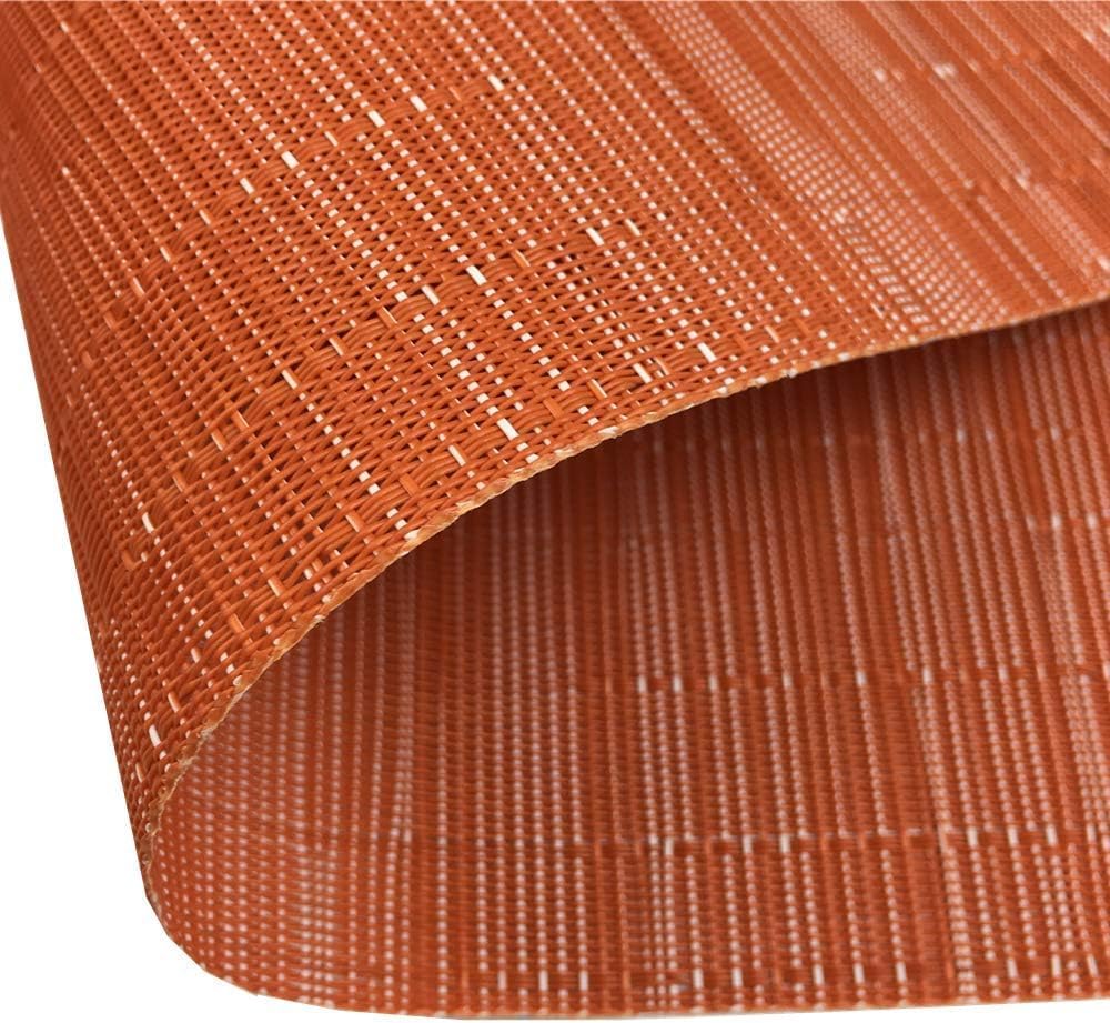 WAZAIGUR Placemats Set of 4 for Dining Table Heat-Resistant Washable Place Mats Woven Vinyl Kitchen
