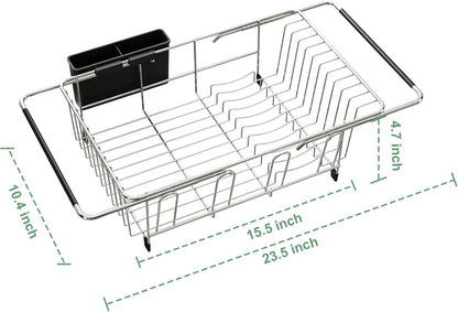 MAJALiS Dish Drying Rack in Sink - Small Dish Drainers for Kitchen Sink, Over The Sink Dish Racks