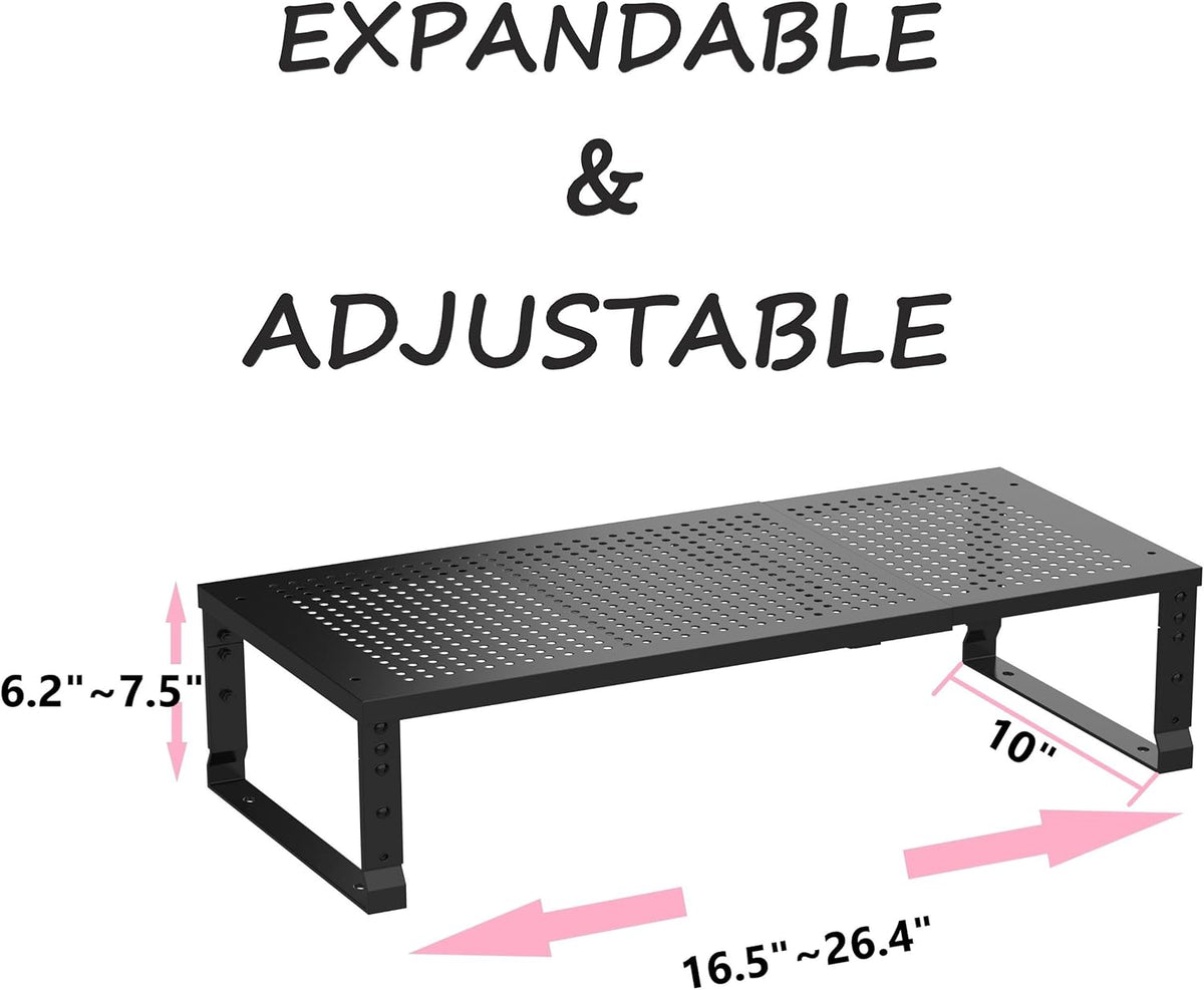 Metal Stackable Expandable Storage Shelf - Multi-Functional Home Storage Shelf, Suitable for