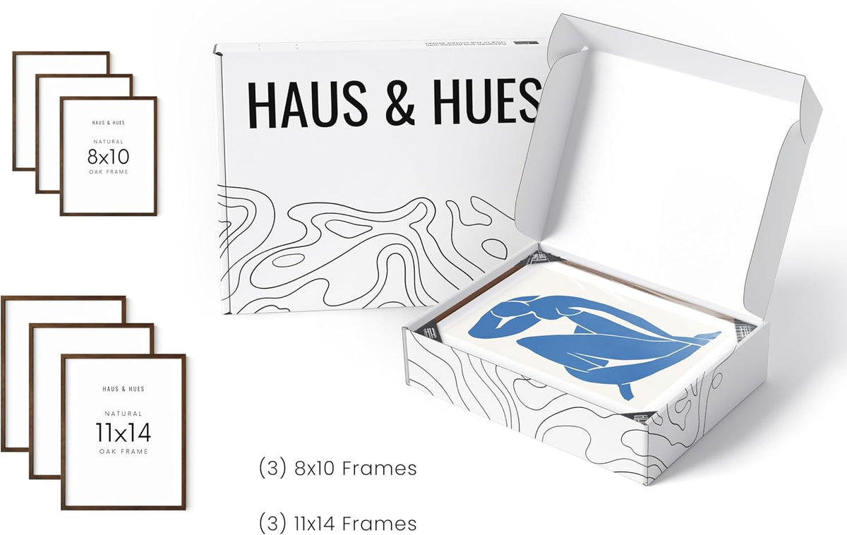 Haus and Hues Photo Frame Set - Set of 6 Picture Frame Set, Bulk Picture Frames, Frame Collage for