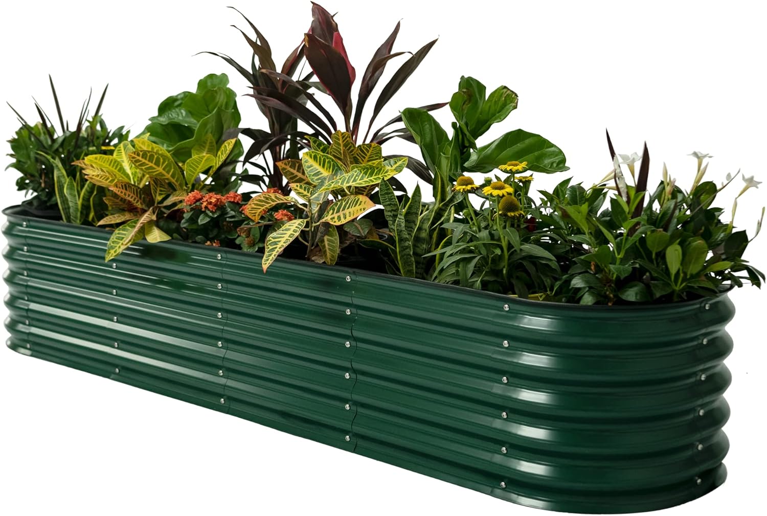 Vego garden Raised Garden Bed Kits, 17" Tall 9 in 1 8ft X 2ft Metal Raised Planter Bed for