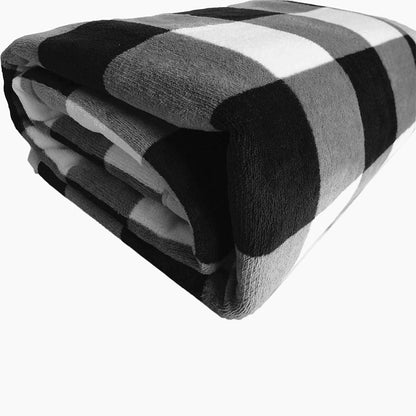 UKELER Buffalo Check/Plaid Throw Blanket 60''×50'' for Couch- Ultra Soft Plush Flannel Fleece
