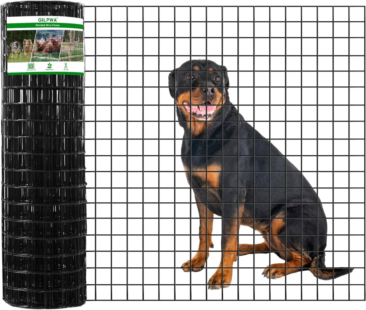 Wire Fence, 36 in(H) X 50 ft(L) PVC Coated Welded Wire Fencing 2" X 2" 16GA Garden Border Vinyl