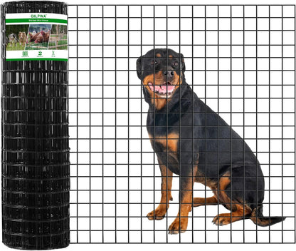 Wire Fence, 36 in(H) X 50 ft(L) PVC Coated Welded Wire Fencing 2" X 2" 16GA Garden Border Vinyl