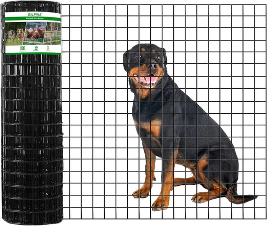 Wire Fence, 36 in(H) X 50 ft(L) PVC Coated Welded Wire Fencing 2" X 2" 16GA Garden Border Vinyl