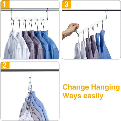 HOUSE DAY Space Saving Hangers for Clothes 20 Pack, Heavy Duty Hanger Organizer | 30 Lbs Capacity
