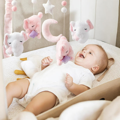 Baby Crib Mobile - Elephant Mobile for Crib with 25 Inches Mobile Arm and 35 Lullabies Musical Box