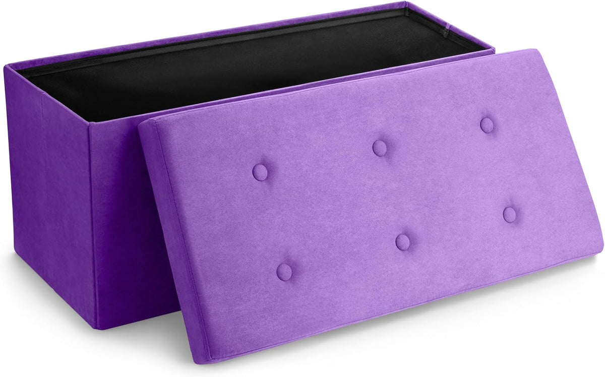 Sorbus Storage Ottoman Bench – Collapsible/Folding Bench Chest with Cover – Perfect Toy and Shoe