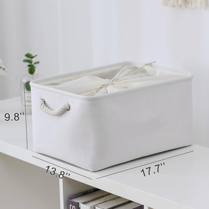TheWarmHome Storage Basket for Gifts Empty - X Large - 3 Pack 17.7L×13.8W×9.8H in Collapsible