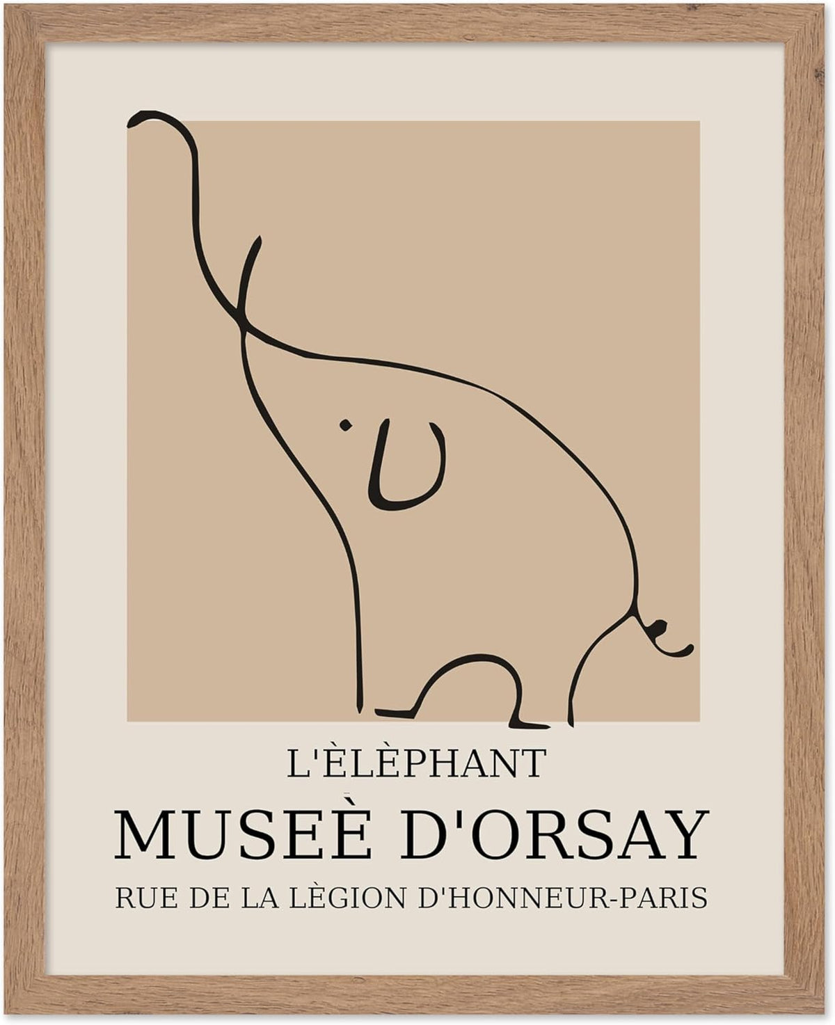Poster Master Vintage Poster - Retro Minimalist Print - Gift for Artist, Housewarming - Elephant