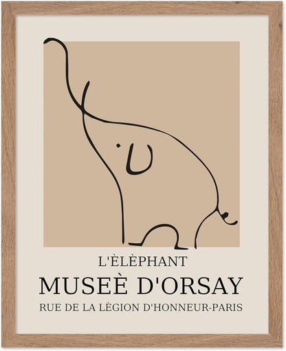 Poster Master Vintage Poster - Retro Minimalist Print - Gift for Artist, Housewarming - Elephant