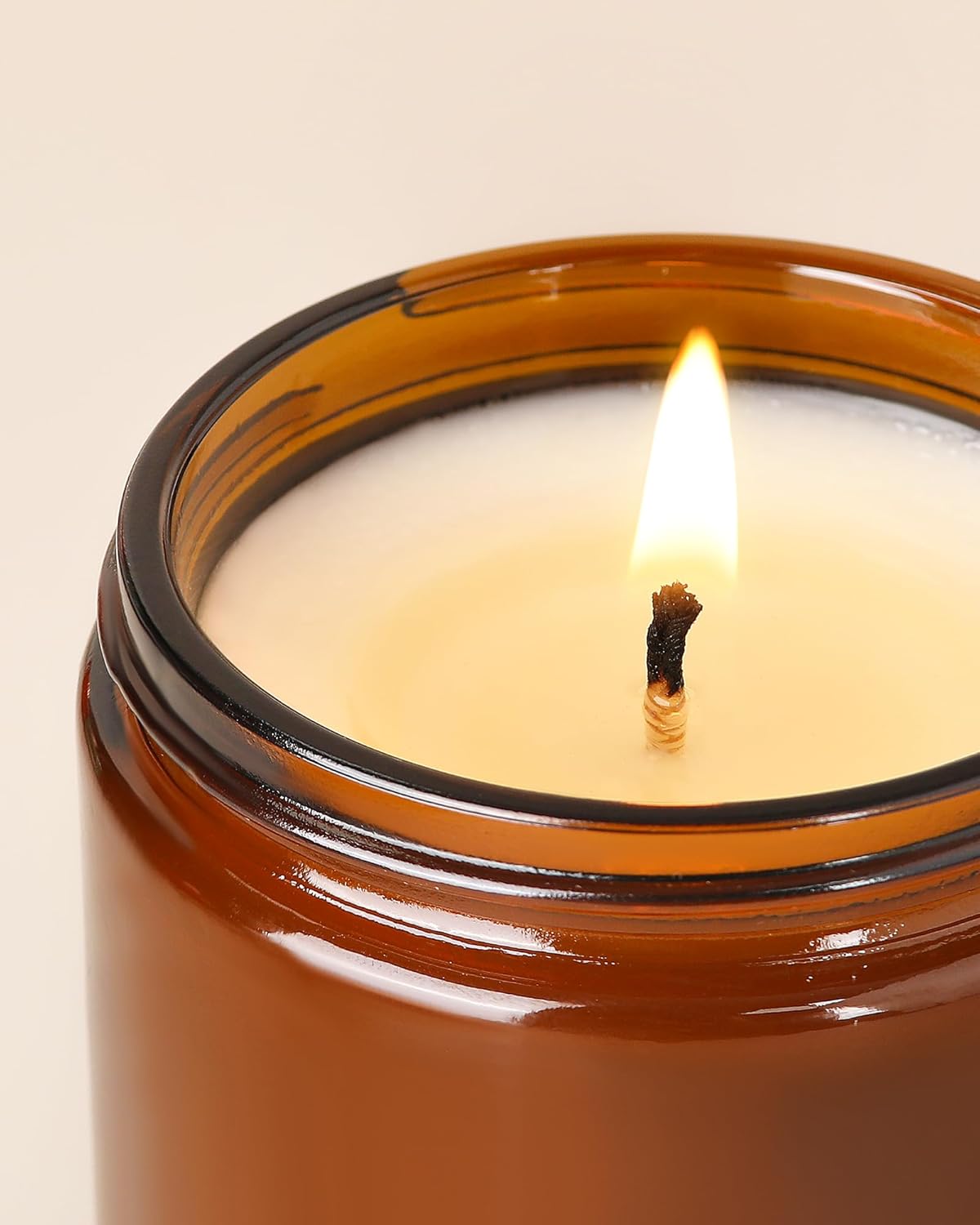 AOOVOO Lavender Amber Candles - 22 oz Scented Candles, Aromatherapy Candle, Soy Candle for Home