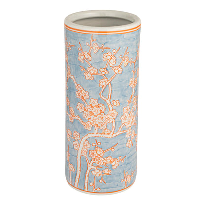 Creative Co-Op Ceramic Umbrella Stand, Blue