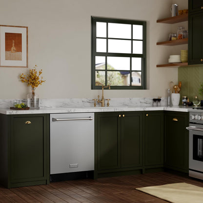 Empava 24 Inch Built-in Dishwasher, Stainless Steel Tub, 15 Place Settings 8 Wash Cycles, 3 Racks