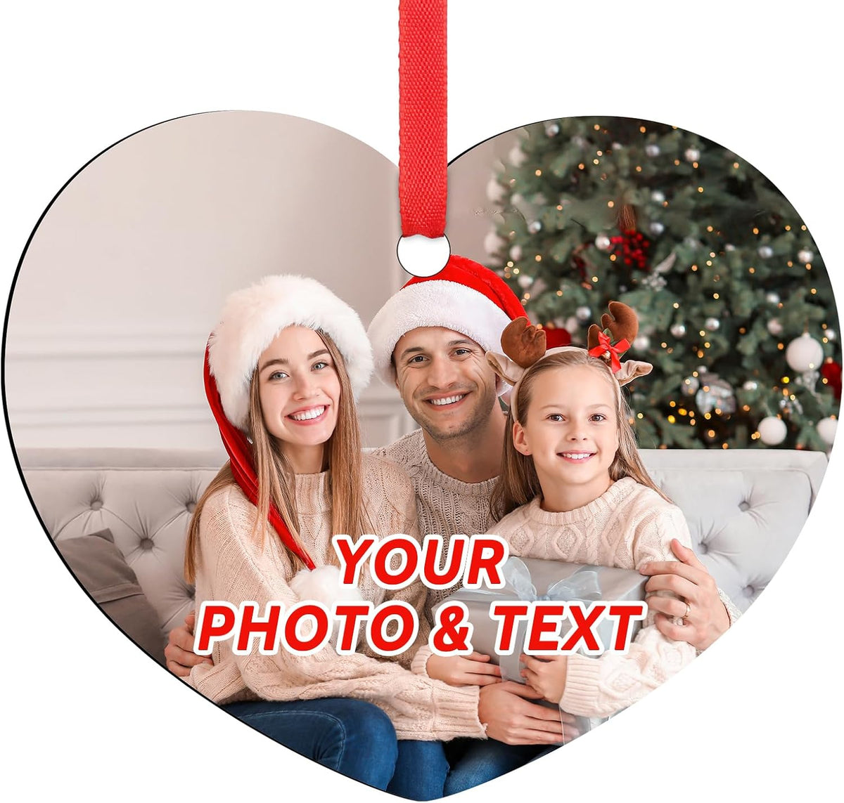 Personalized Christmas Ornaments 2025 - Custom Photo Ornament Customized Xmas Wood Ornament Gift