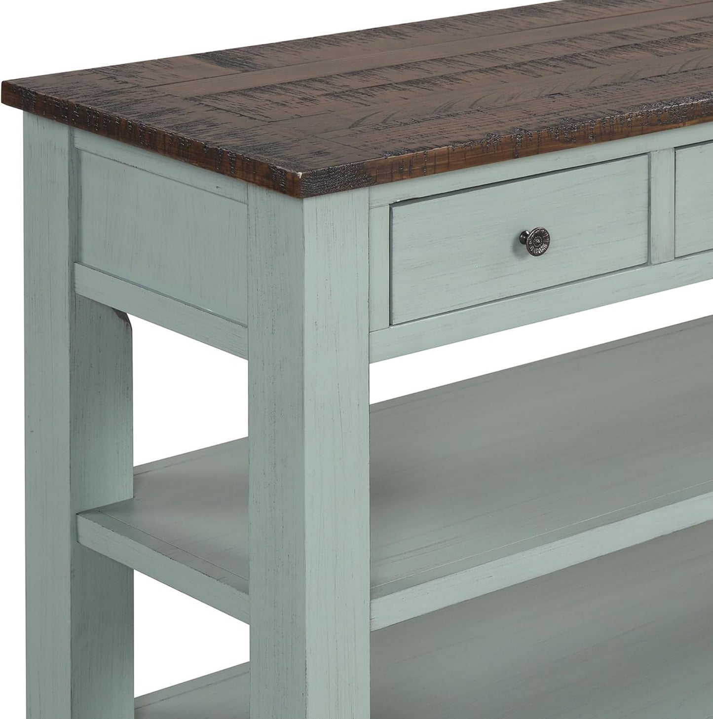 Farmhouse Wood Entryway Console Table 48-Inch Modern Sofa Entry Table with Drawers and Storage