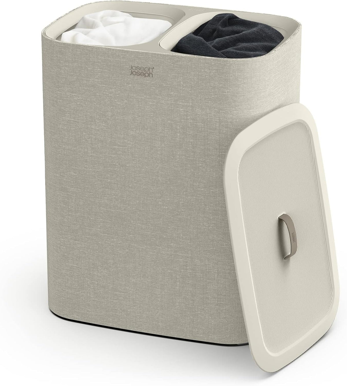 Joseph Joseph Tota 90 liter/23.8 gallon Laundry Hamper Separation Basket with lid, 2 Removable