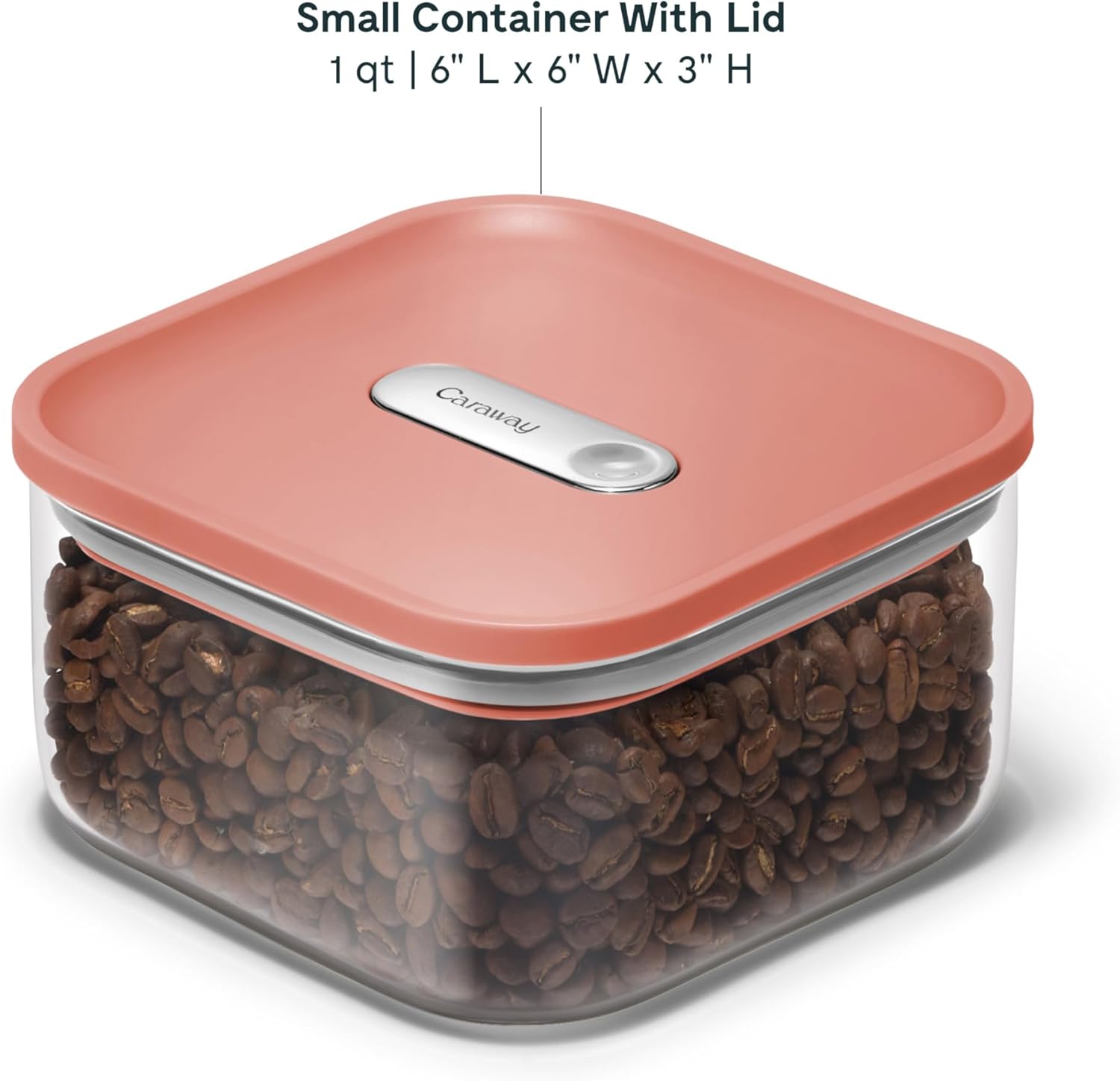 Caraway 1qt Glass Airtight Food Storage Container with Lid – Non-Toxic, BPA-Free Kitchen Storage