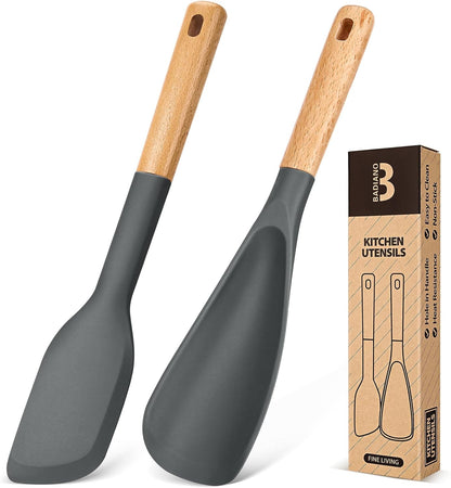 Cooking Spoon and Scraper for Nonstick Cookwares, Great for Cooking and Serving Durable BPA-Free