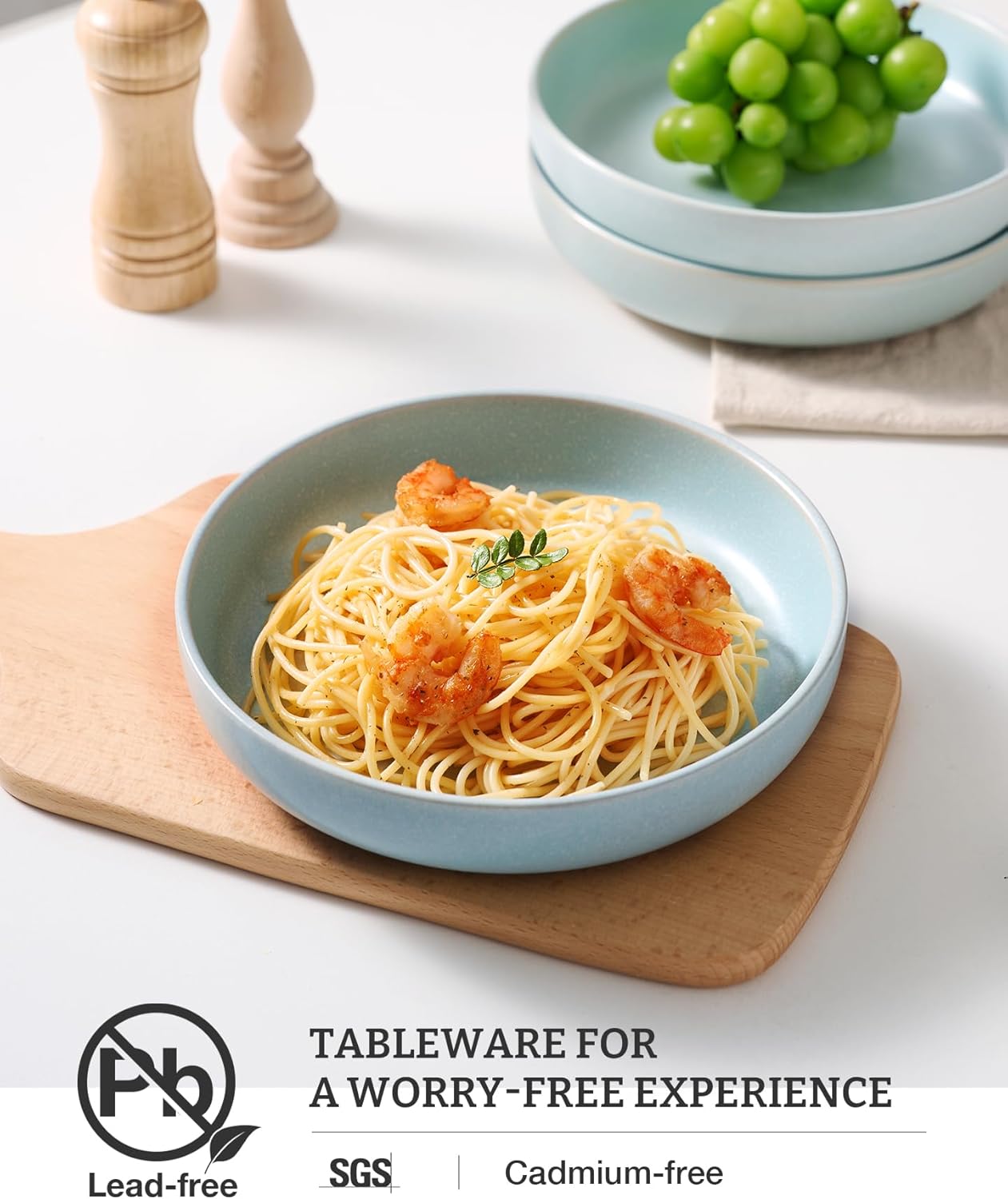 famiware Milkyway 33 oz Bowl Set, Pasta Bowls Set of 6, Salad Bowls Perfect for Your Friend for