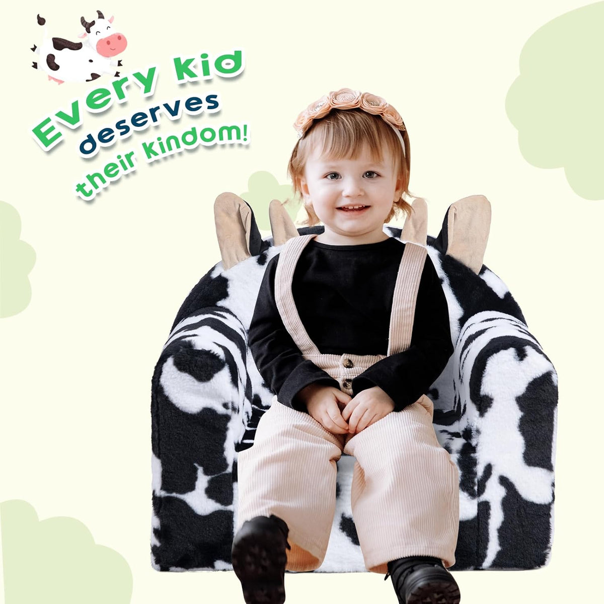 ALIMORDEN Animal Series Kid's Chair, Ultra-Soft Comfy Foam Filled Toddler Sofa Chair, Cute