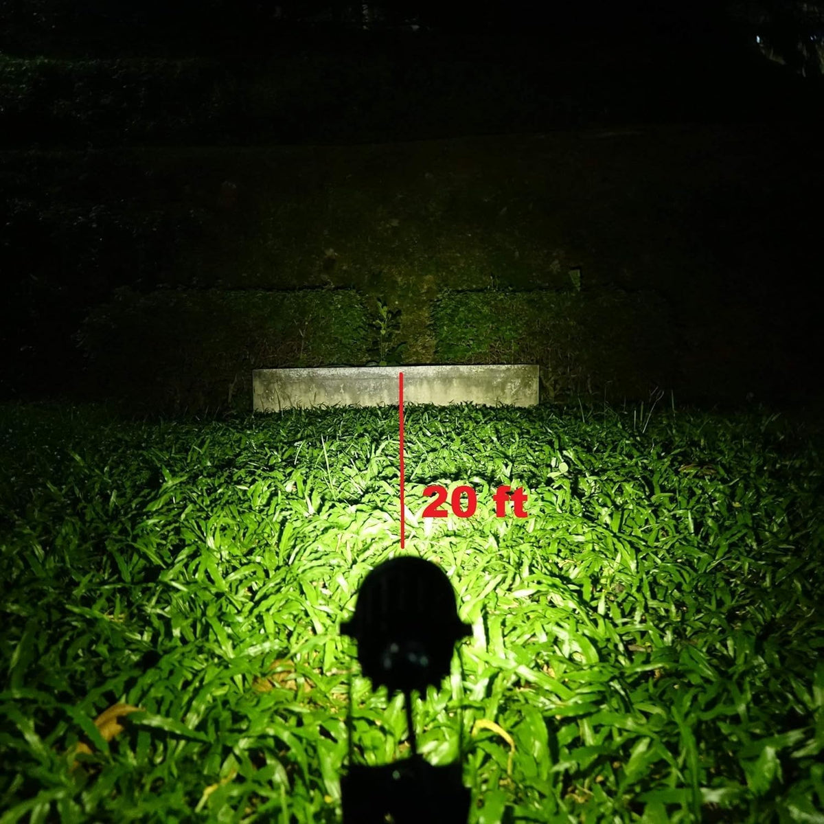 4-Spotlight Mini 50X Solar-Powered LED Spotlight (Warm White LED), Black Finish, Outdoor Garden
