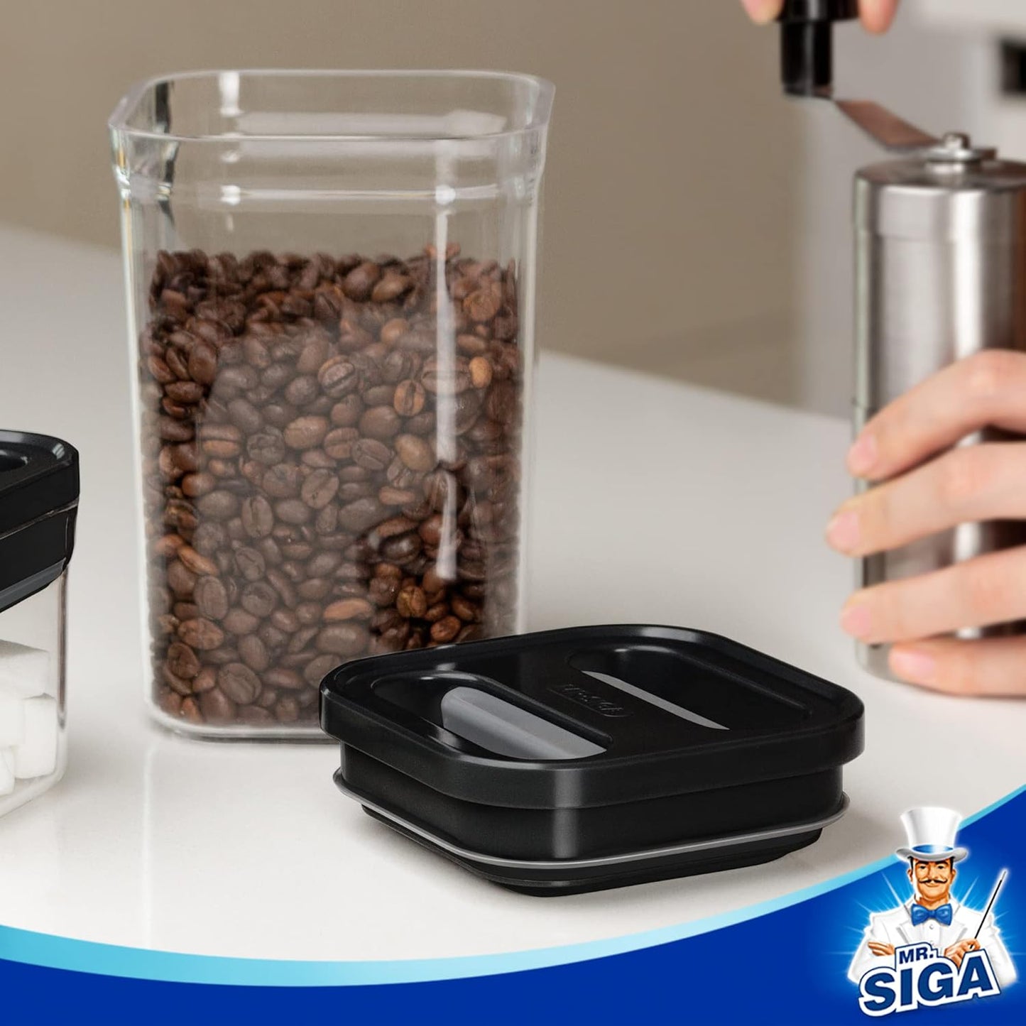 MR.SIGA 6 Piece Airtight Food Storage Container Set, BPA Free Kitchen Pantry Organization