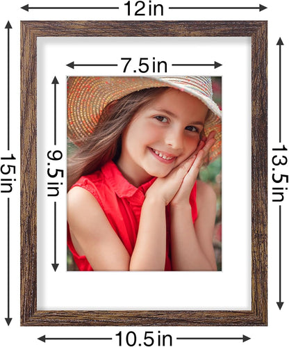 Vittanly 11x14 Picture Frames Set of 9, Shatter Resistant Plexiglass, Display 8x10 Pictures with