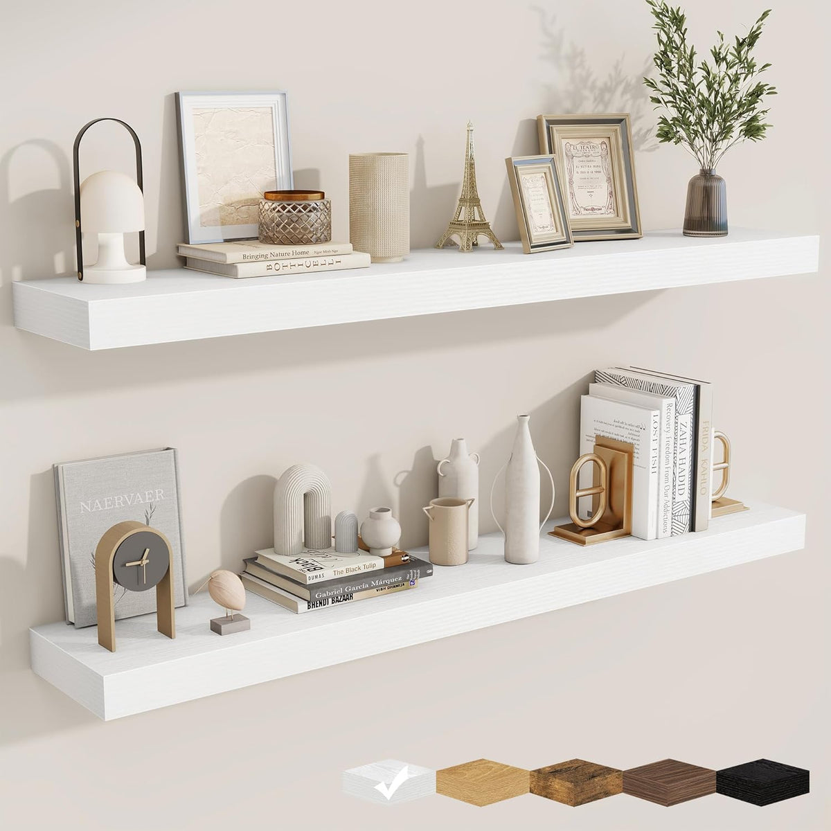 fuqing Floating Shelves for Wall, Bathroom Shelf Wall Mounted for Storage, Shelves with Invisible