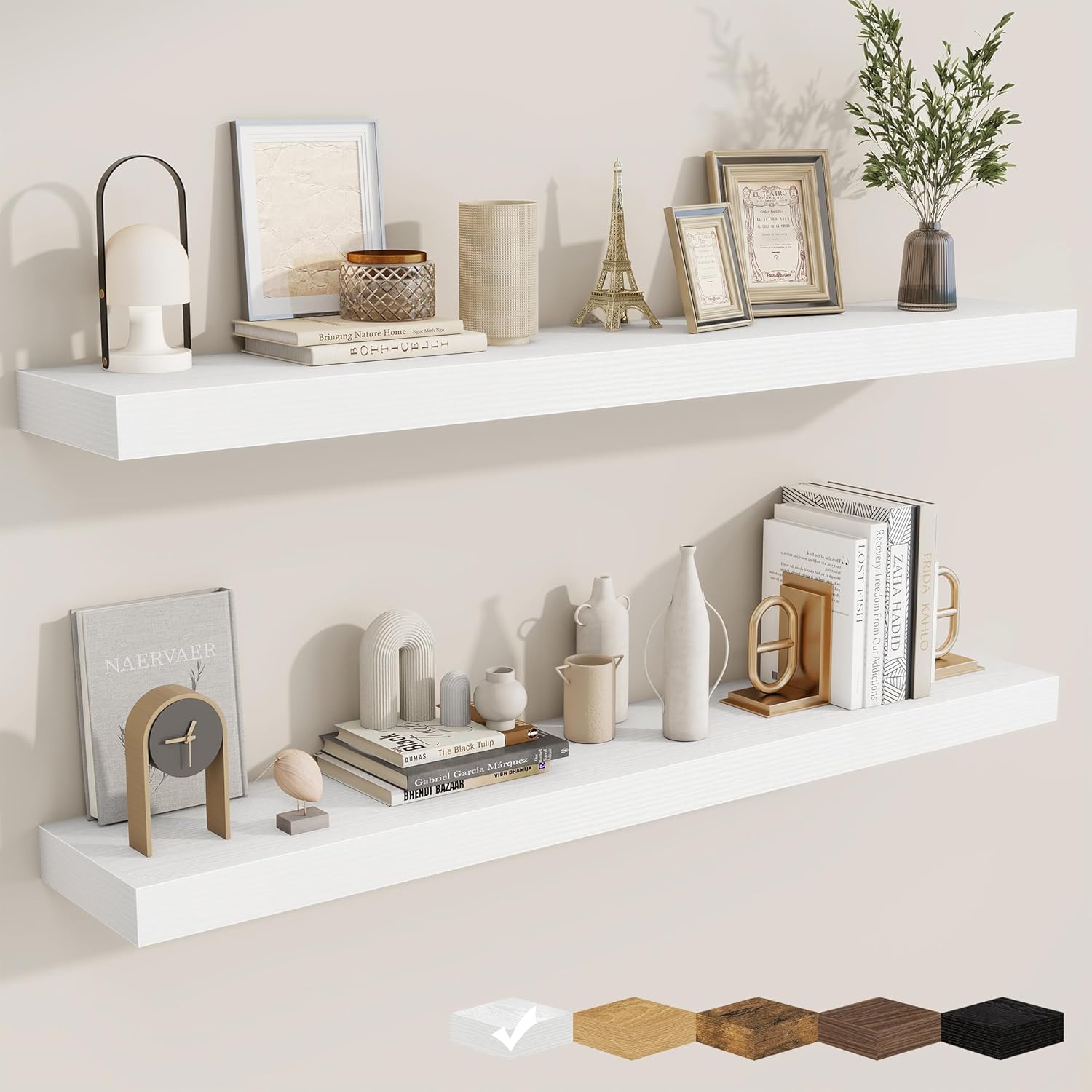 fuqing Floating Shelves for Wall, Bathroom Shelf Wall Mounted for Storage, Shelves with Invisible