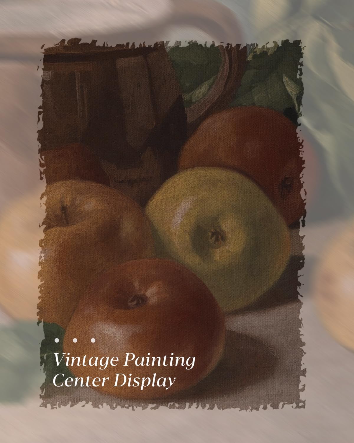 HUARCEY Gold Framed Vintage Wall Art for Living Room, Harvest Apples Still Life Oil Painting