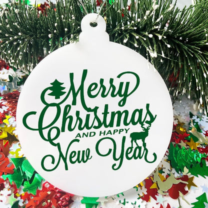 20pcs 4 Inch White Acrylic Christmas Ornaments Blanks - Unfinished Round Acrylic Ornaments for DIY