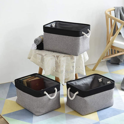 TheWarmHome Storage Basket for Organizing- 16x12x8 inch 1 Pack Fabric Storage Cubes, Bins for