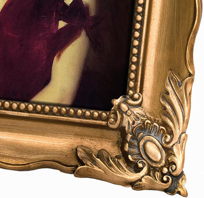 5x7 Vintage Picture Frame with Embossed Flower Design, Ornate Gold Frame for 5x7 Pictures