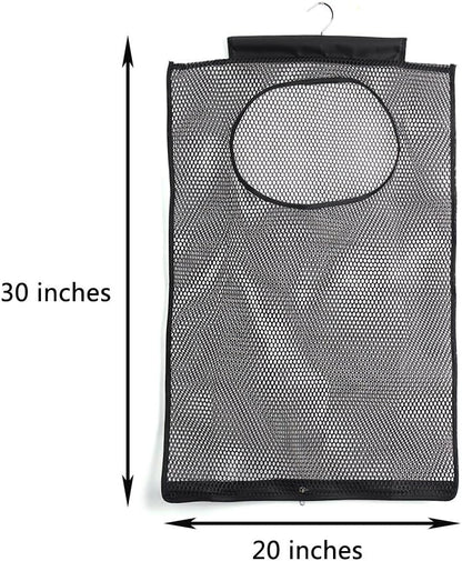 ALYER Breathable Mesh Laundry Hamper,Foldable Hanging Closet Storage Basket,Portable Space Saving