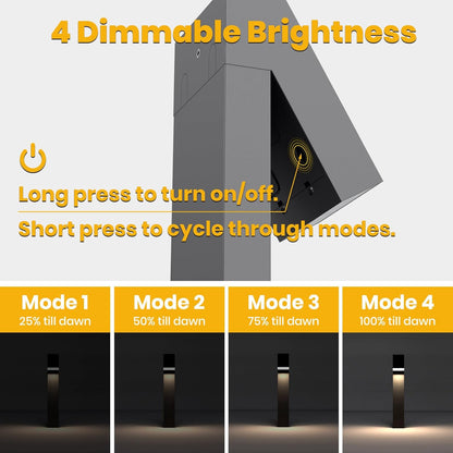 Solar Pathway Lights, Dimmable Metal Solar Landscape Path Lights IP65, 3000K Solars Walkway Light