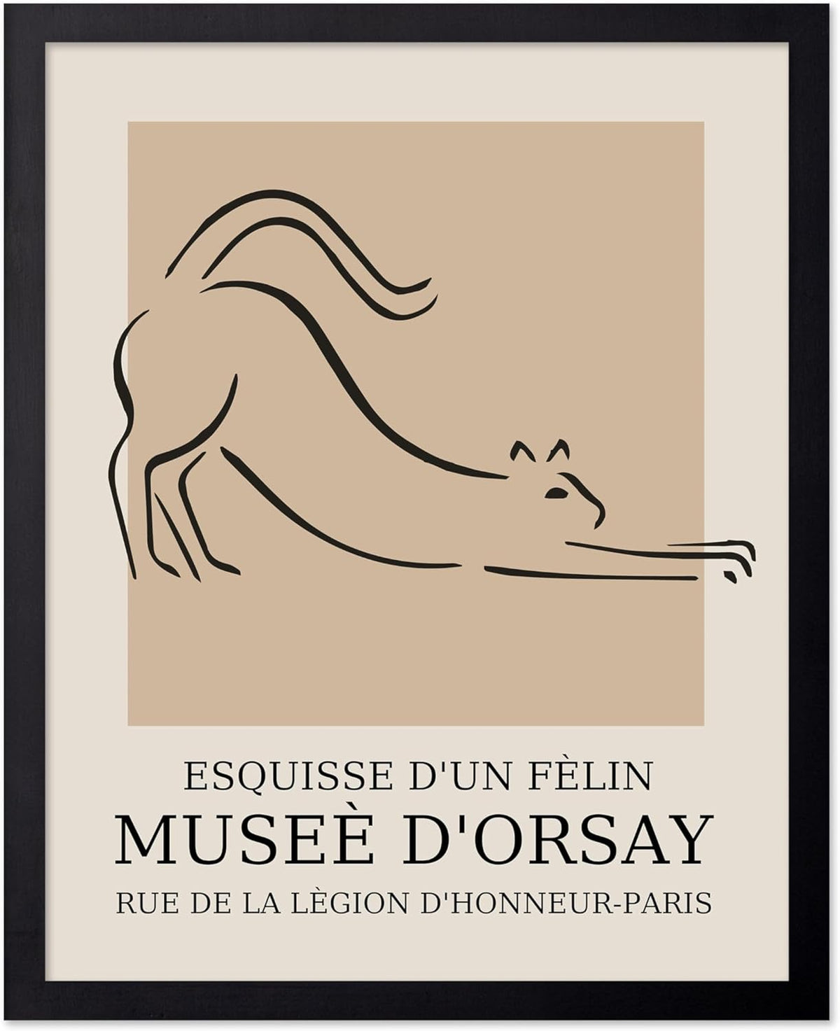 Poster Master Vintage Poster - Retro Cat Print - Line Drawing Art - Sketch Art - Gift for Boys
