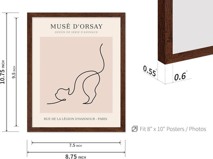 Poster Master Vintage Poster - Retro One Line Cat Drawing Print - Cat Art - Minimal Gift for Men