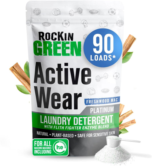 Rockin' Green Laundry Detergent, Plant based, All Natural Laundry Detergent Powder, Vegan and