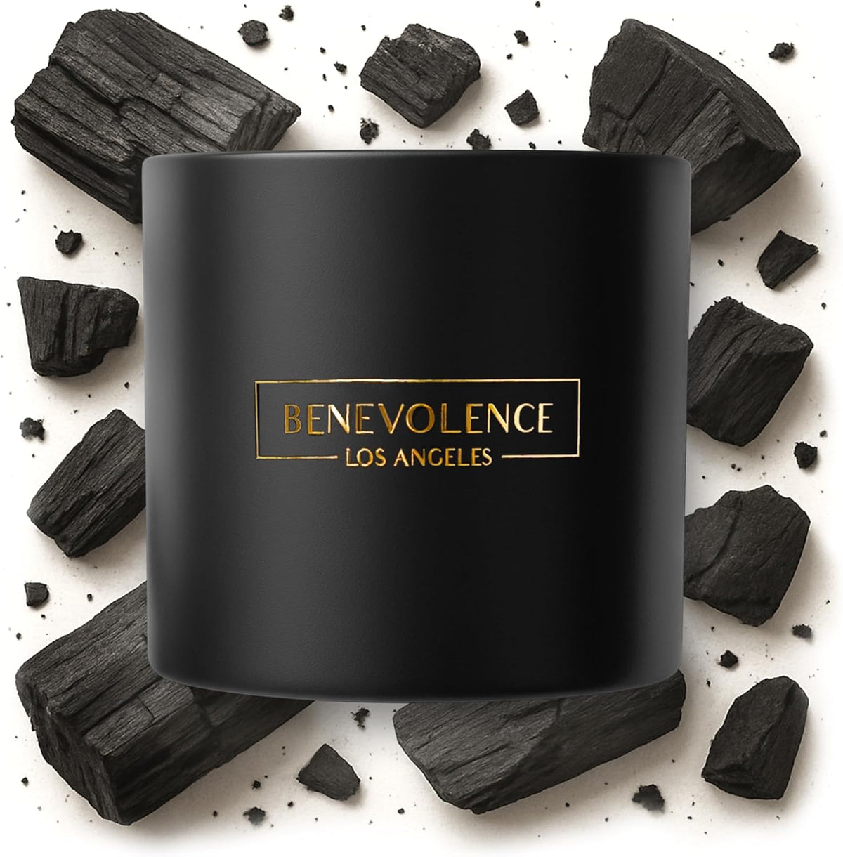 Benevolence LA 3 Wick Candle, Charcoal Large Scented Candle | Soy Candles | Gifts for Women and Men