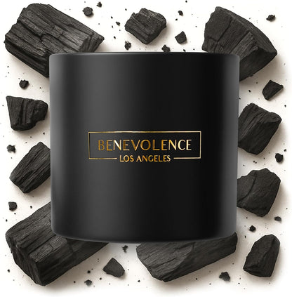 Benevolence LA 3 Wick Candle, Charcoal Large Scented Candle | Soy Candles | Gifts for Women and Men