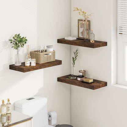 12" Deep Floating Shelves for Wall 24 Inches Long, Heavy Duty Wall Shelves for Bedroom Bathroom
