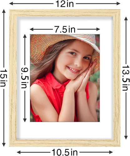 Vittanly 11x14 Picture Frames Set of 9, Shatter Resistant Plexiglass, Display 8x10 Pictures with