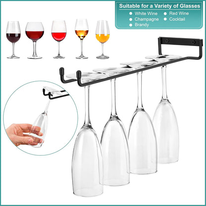 Sorbus Wine Glass Holder - 12 Inch Wall Mounted Wine Glass Rack for Under Cabinet Organization and