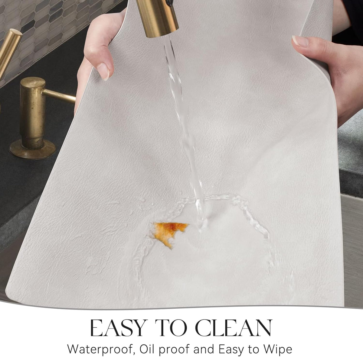 MOSAYT Vinyl Placemats Set of 12-12 X 17 Inch - Faux Leather 100% Waterproof Oil-Proof Wipeable PU
